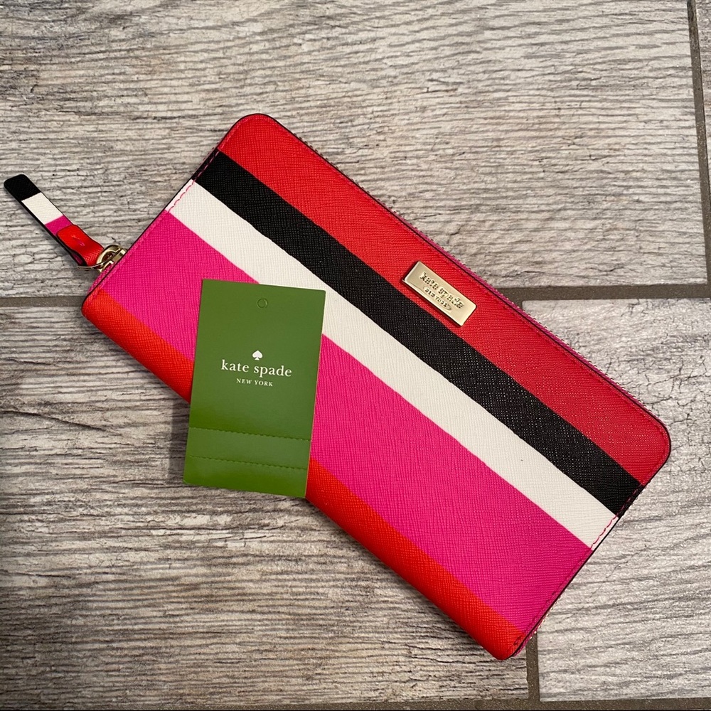 Kate Spade Neda Laurel Way Bonita Stripe Wallet - Picture 1 of 9